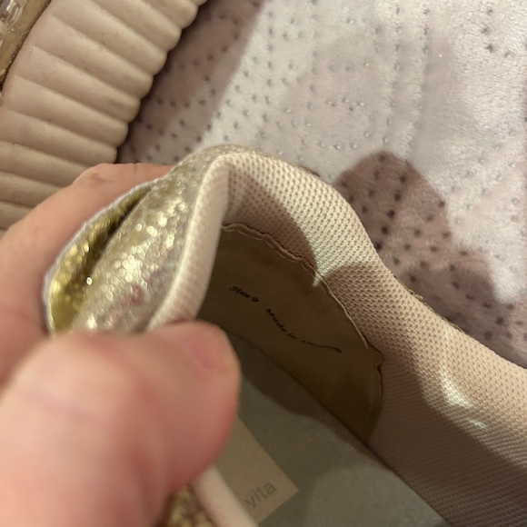 Dolce Vita Gold and Cream Athletic Shoes - Picture 3 of 6